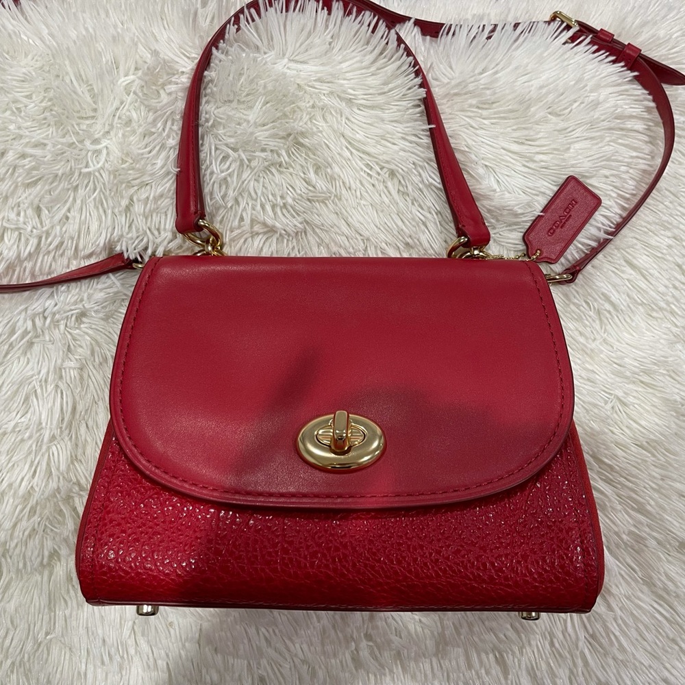 Coach Leather Faye Carryall Crossbody Purse